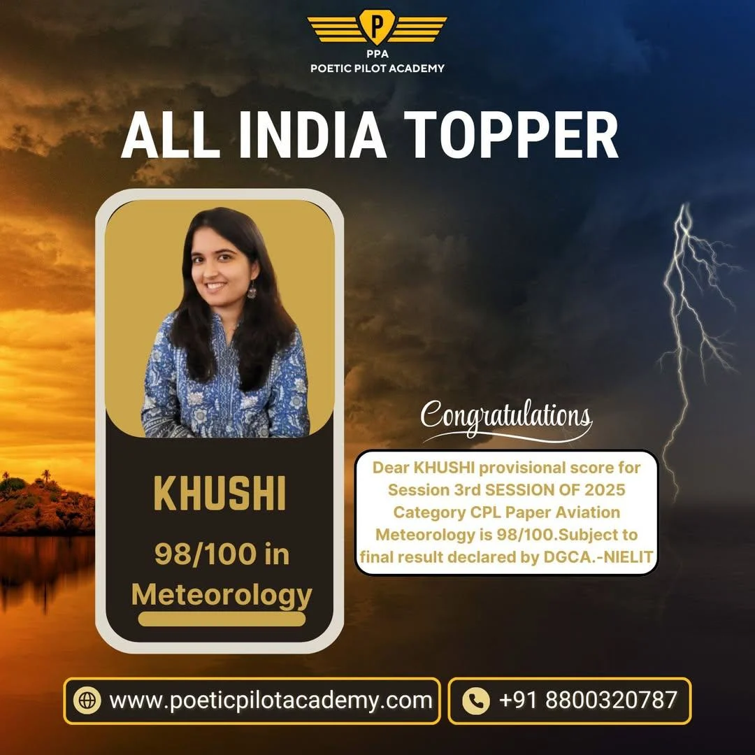 DGCA CPL Navigation topper at Poetic Pilot Academy